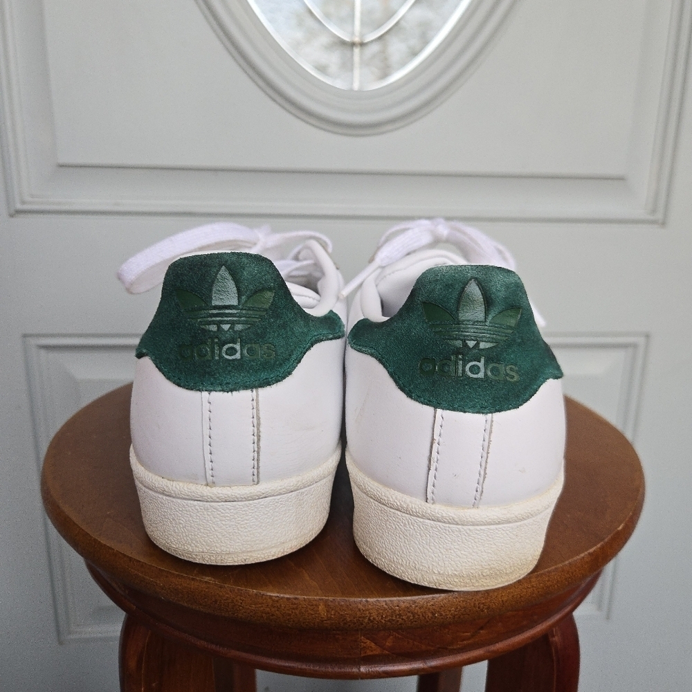 Adidas Men's Superstar Shoe White & Green - Picture 3 of 8
